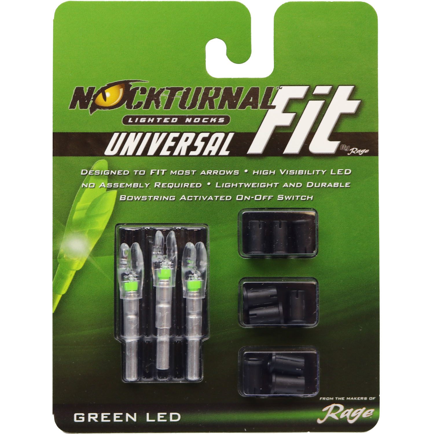 Nockturnal Lighted Nocks Universal Fit - Green