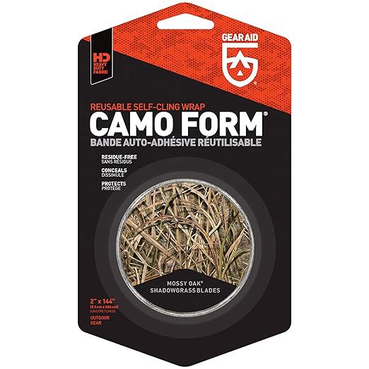 GEAR AID Camo Form Self-Cling and Reusable Fabric Camouflage Wrap