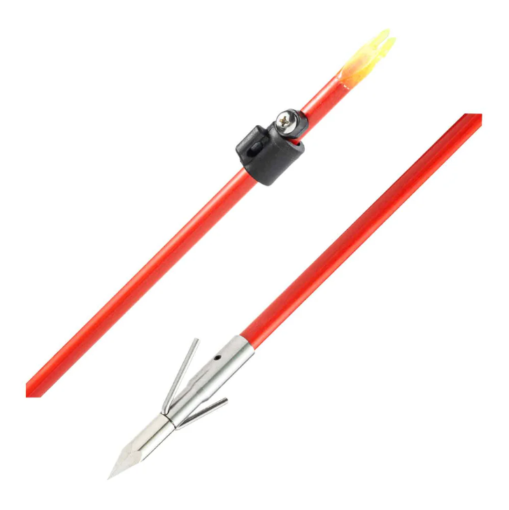 Cajun Red Fiberglass Arrow w/ Piranha XT Point