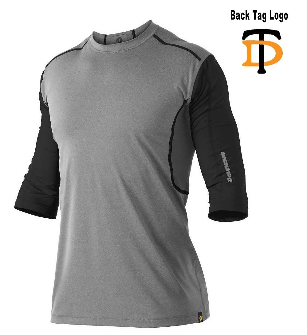 DeMarini Adult Grey/Black Game Day Commotion Mid-Sleeve