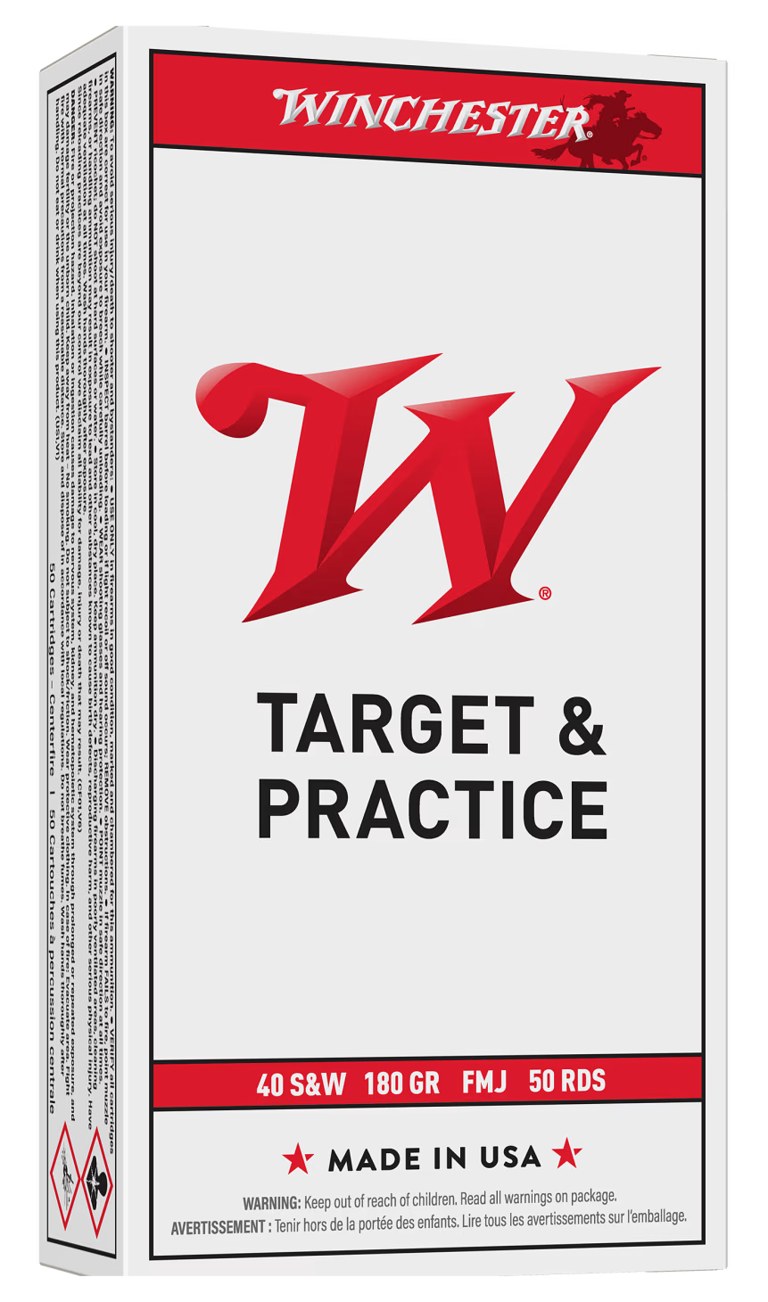 Winchester USA 40 S&W 180Gr Target